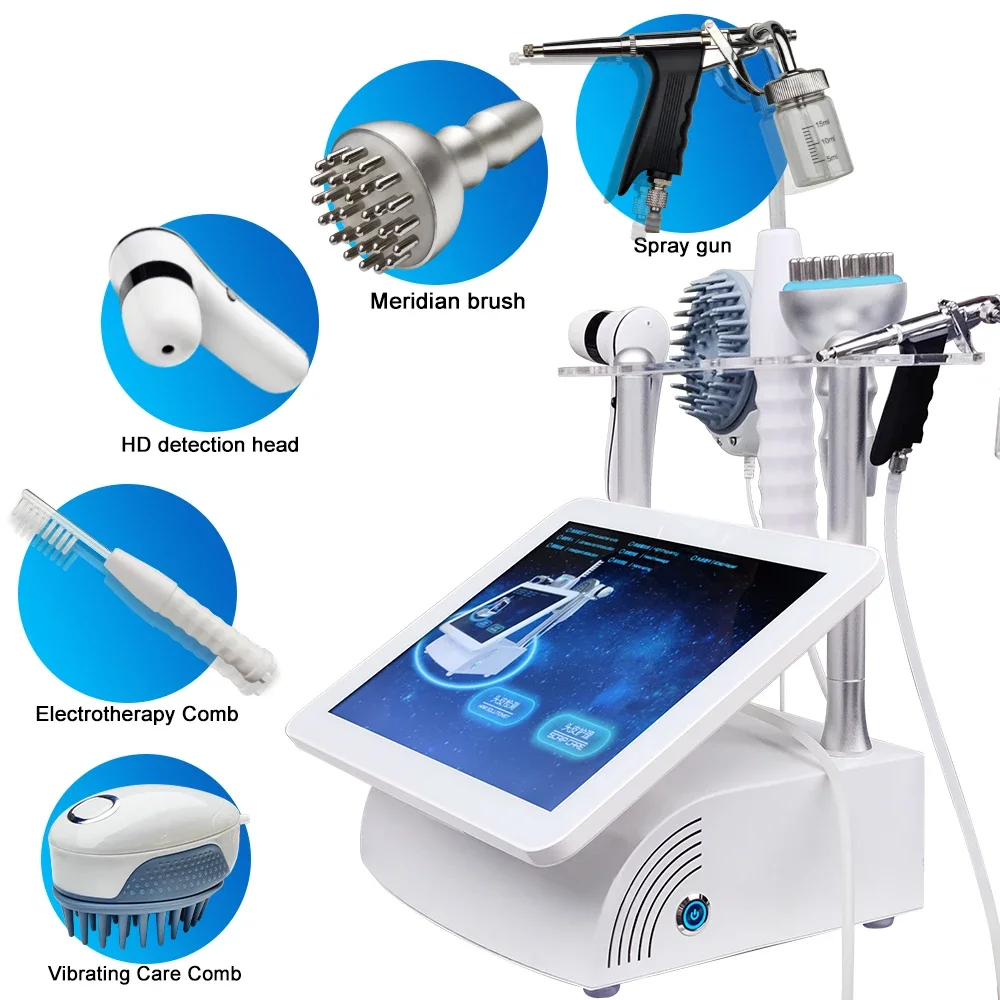 hair loss treatment growth 2 HD detector heads scalp analysis device hair analyzer machine for hair loss scalp massager