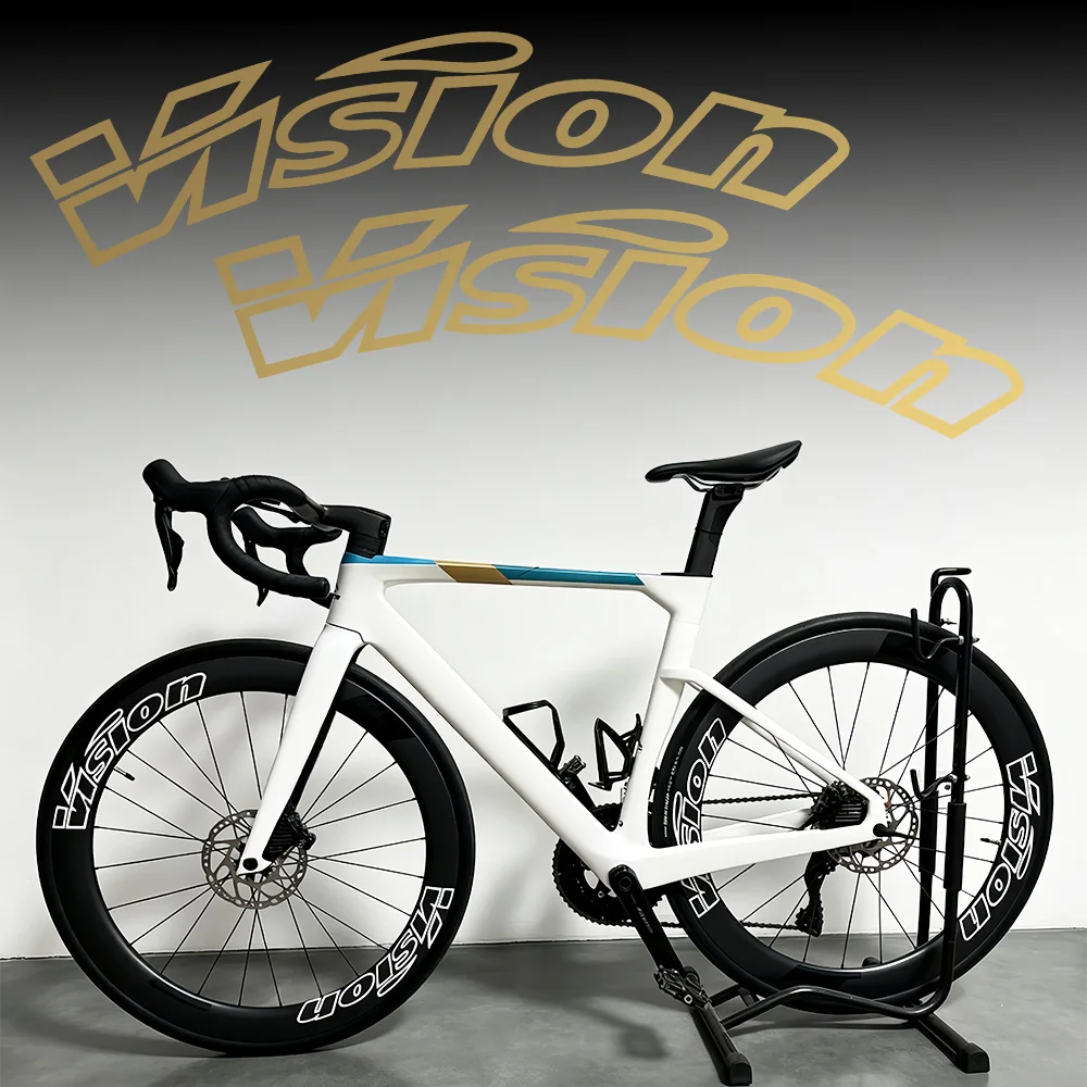9pcs/1set Vision Wheel Rim Stickers Road Bike Carbon Rim Decals Bicycle Wheel Decorative Stickers Waterproof Vinyl Decals