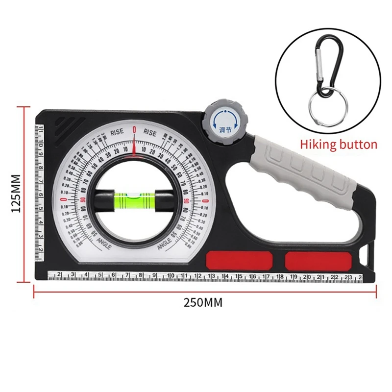 Engineering Slope Scale Measuring Ruler, escala magnética, ferramenta profissional