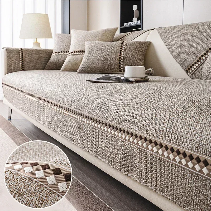 1PC Thicken Sofa Cover All Seasons Universal Pet Kids Sofa Mat Towel Anti-Slip L Shaped Couch Seat Cushion for Living Room