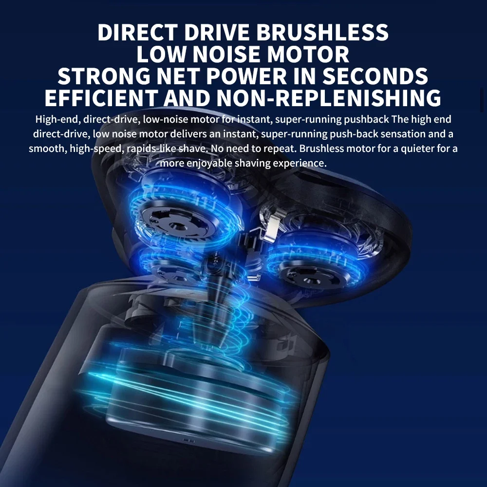 Xiaomi mijia barbeador elétrico s700 portátil flex navalha 3 cabeça de barbear ipx7 à prova dwaterproof água lavável aparador barba trimer cortador 30 dias