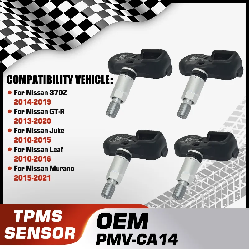 

For Nissan 370Z Nissan GT-R Nissan Juke Nissan Leaf Nissan Murano Car TPMS Tire Pressure Monitor Sensor System PMV-CA14 433 MHz