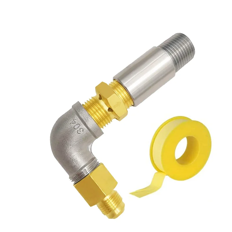 

1/2 Inch Air Mixer 90 Inch Elbow Propane Nozzle Sprayer Valve for Propane Gas Fire Pit High Capacity 150K BTU