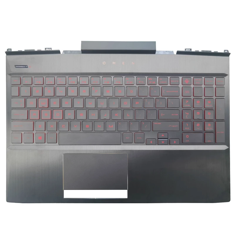 

Оригинальная новая клавиатура для ноутбука HP OMEN 15-DC TPN-Q211, верхняя крышка упора для рук, верхняя крышка с клавиатурой RGB, красная подсветка