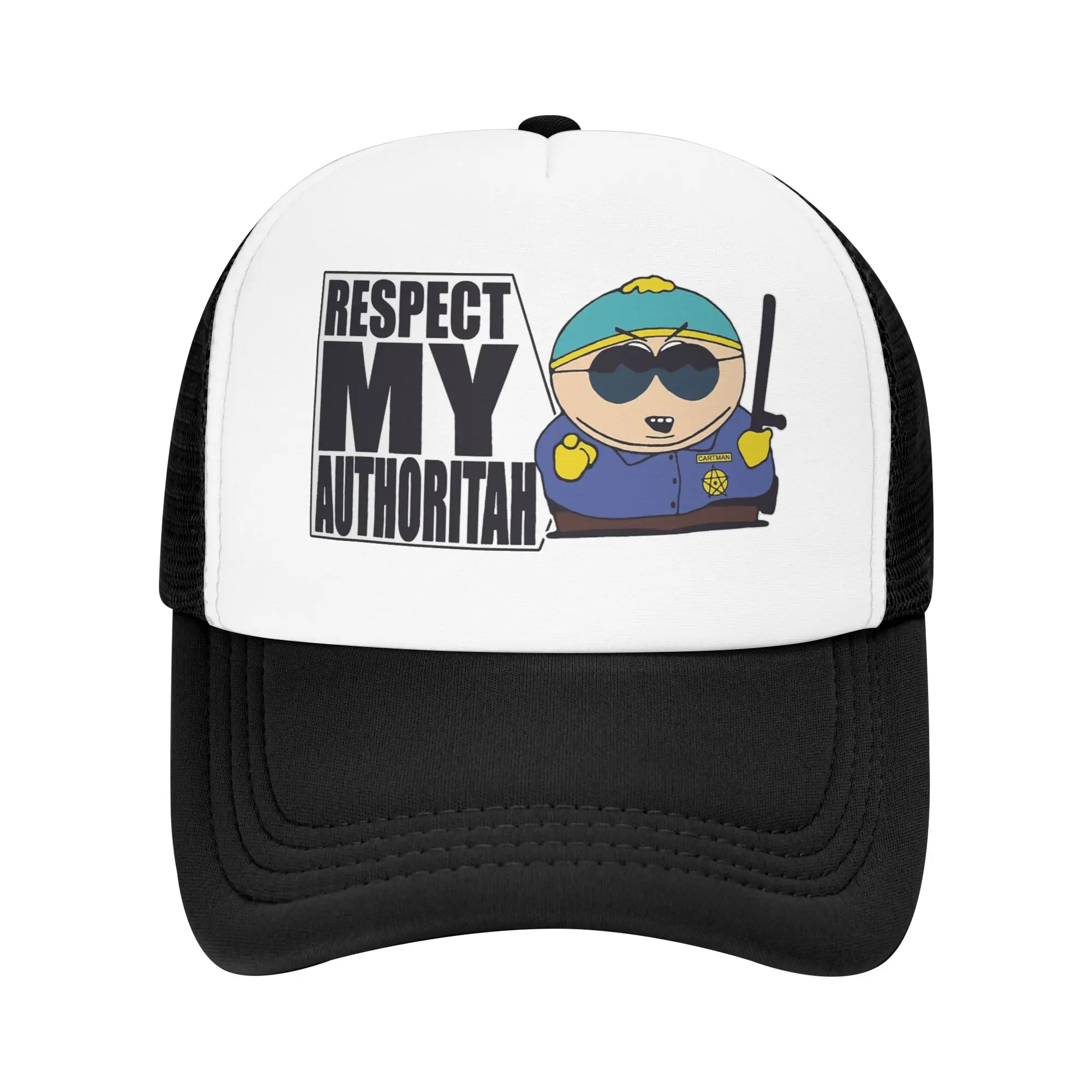Respect My Authoritah Souths Parks Mesh Baseball Caps Unisex Hip-Hop Sun Caps  Hats Adjustable Summer Trucker Hats