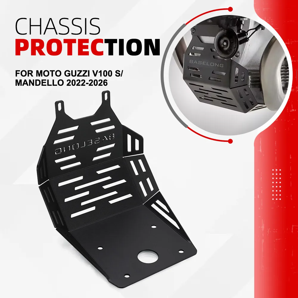 

Skid Plate Bash Frame Guard FOR Moto Guzzi V100 S/Mandello 2022-2023 2024 2025 2026 Motorcycle Engine Guard Chassis Protection