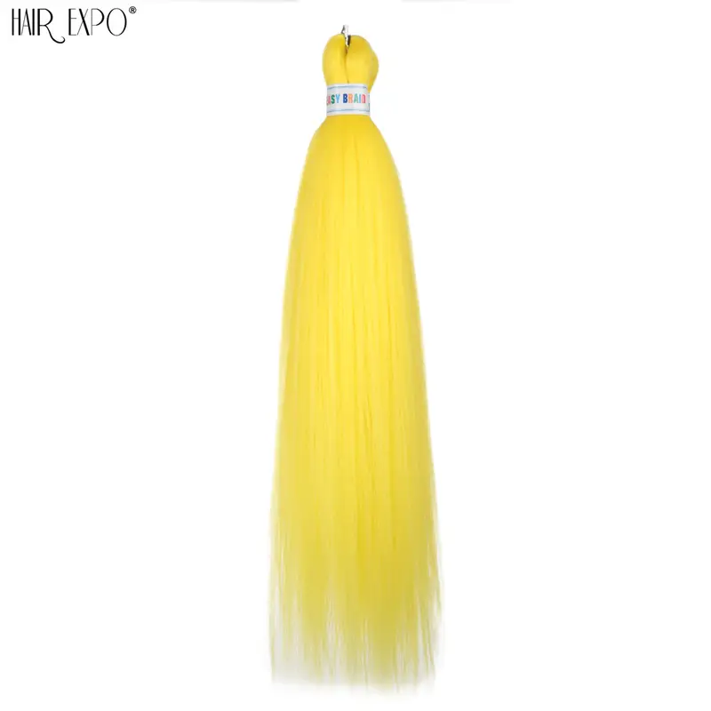 26Inch Easy Braids Hair Synthetic Colourful Pre Stretched Braiding Hair Extensions Jumbo Braids Ombre Yaki Long Straight Hair - Image 30