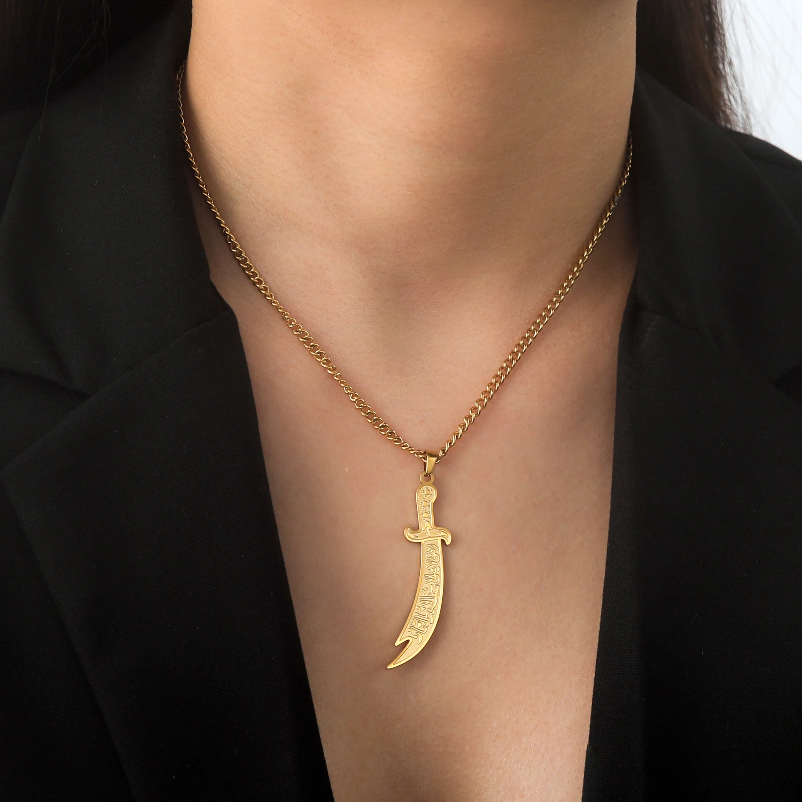 Lucktune Imam Ali Zulfiqar меч кулон ожерелье из нержавеющей стали женское ожерелье арабская каллиграфия мусульманский амулет ювелирные изделия подарок Lucktune Imam Ali Zulfiqar меч кулон ожерелье из нержавеющей стали женское ожерелье арабская каллиграфия мусульманский амулет ювелирные изделия подарок