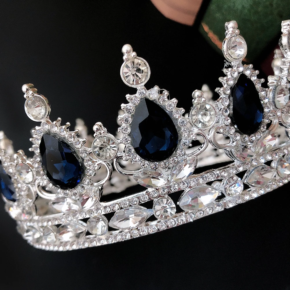 

Элегантная серебряная темная корона, шикарный свадебный головной убор, вечерние украшения для волос, аксессуары для свадебного платья, корона невесты