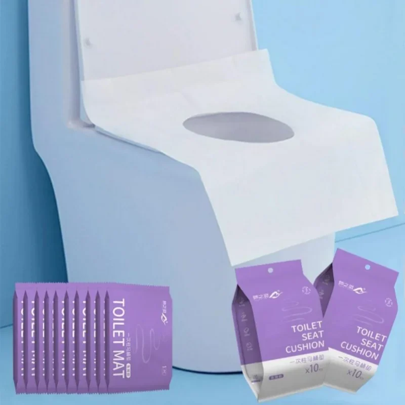 Disposable Toilet Seat Cover Commode Cushion Women Postpartum Stool Clean Covers Travel Business Household Toilet Lid Paper Mat