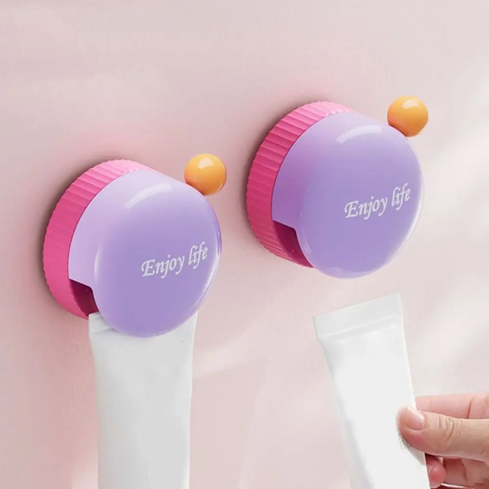 

3Pcs Dopamine Suction Cup Toothpaste Storage Rack Plastic Waterproof Toothpaste Clip Wall Mounted Moisture-proof Key Holder