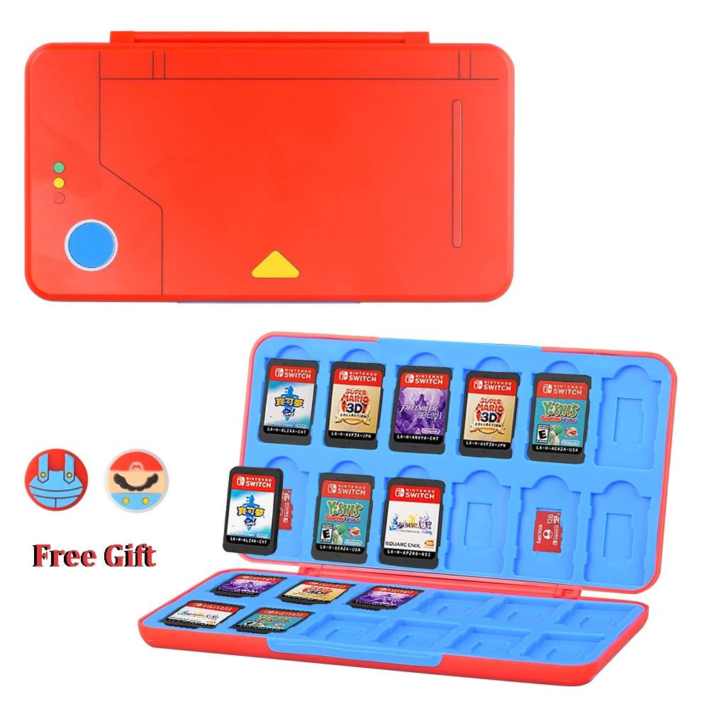 Custodia protettiva antiurto per cartucce custodia portatile e sottile custodia rigida per il trasporto con 24 slot per Nintendo Switch