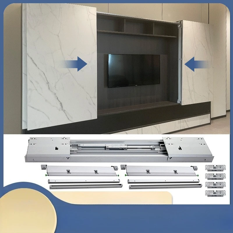 Track TV cabinet Hanging cabinet Lying damping buffer Invisible sliding door Slide rail accessories