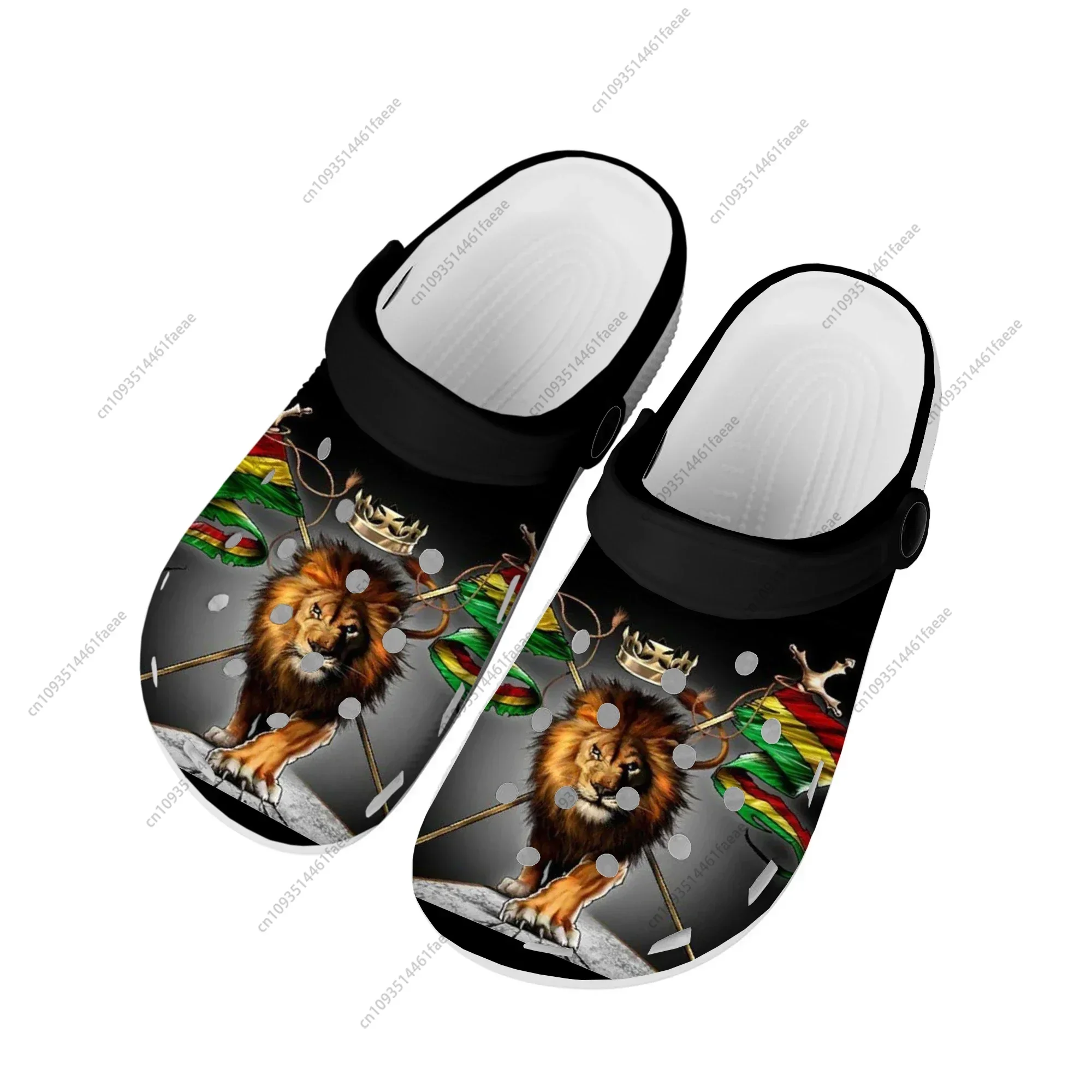 Reggae Rastafarian Rasta Rastafari Lion Of Judah Home Clogs Custom Water Shoes Mens Womens Teenager Shoe Garden Beach Slippers