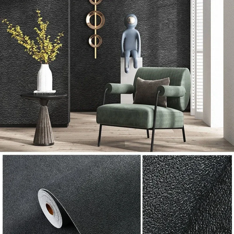3d Dikker Zelfklevend Thermisch Isolatiebehang Linnen Effen Kleur Decor Muurstickers Renovatie Anti-Collision Behang