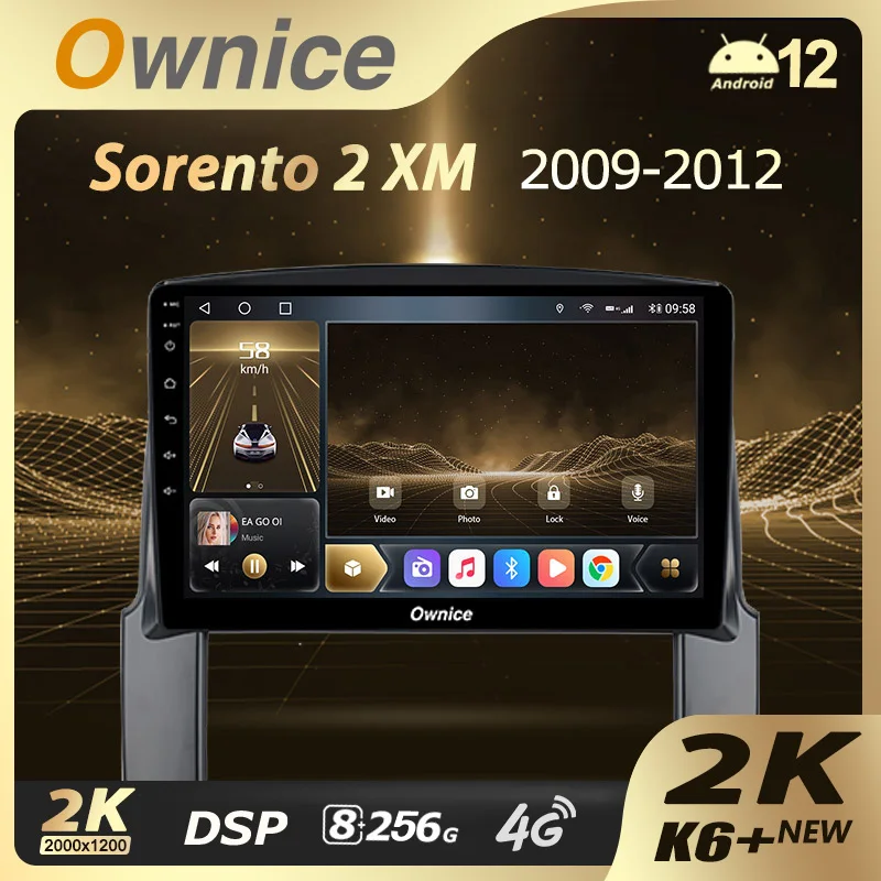 

Ownice K6+ 2K for Kia Sorento 2 XM 2009 - 2012 Car Radio Multimedia Video Player Navigation Stereo GPS Android 12 No 2din 2 Din