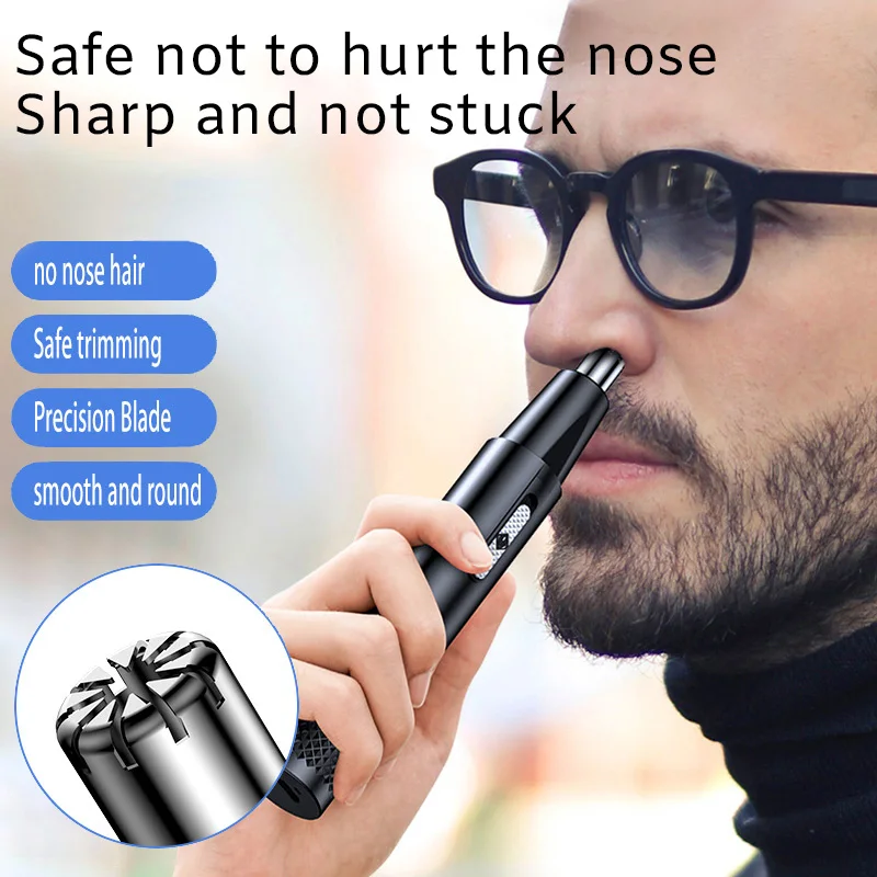 Electric Nose Hair Trimmer Shaver USB Charging Men Women Ear Face Eyebrow Trimmer Nose Hair Remover Tool Nasal Hair Clean Trimer