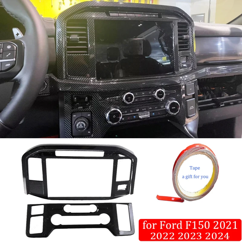 

Для Ford F150 F-150 Raptor 2021 2022 + внутренняя центральная консоль, кнопка переключения кондиционера, навигационная панель, декоративная накладка