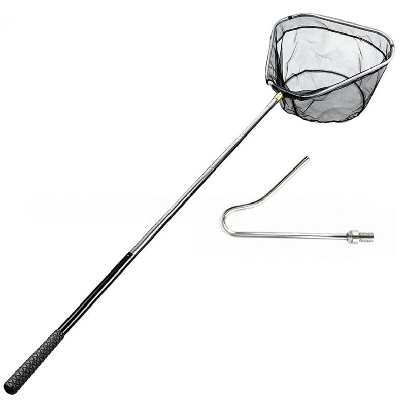 HOTB72A Foldable For Chicken Net Catcher Adjustable Thickened Pole, Replaceable Leg Hooks& Netting- Human Capture System For