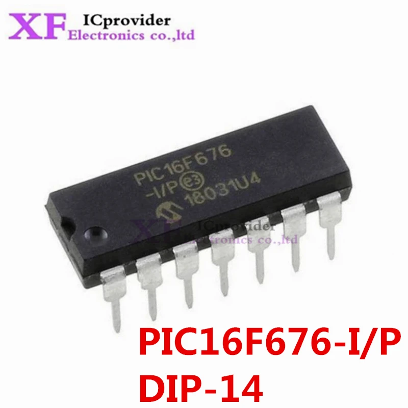 5Pcs New PIC16F676-I/P PIC16F676 I/P DIP-14  ICprovider