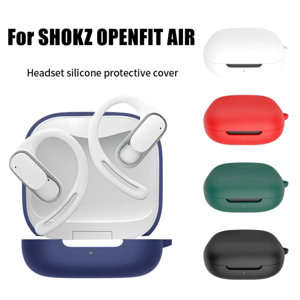 Funda protectora de silicona para auriculares, cubierta lavable de Color sólido para SHOKZ OPENFIT AIR Home/Travel/a prueba de polvo/anticaída, novedad