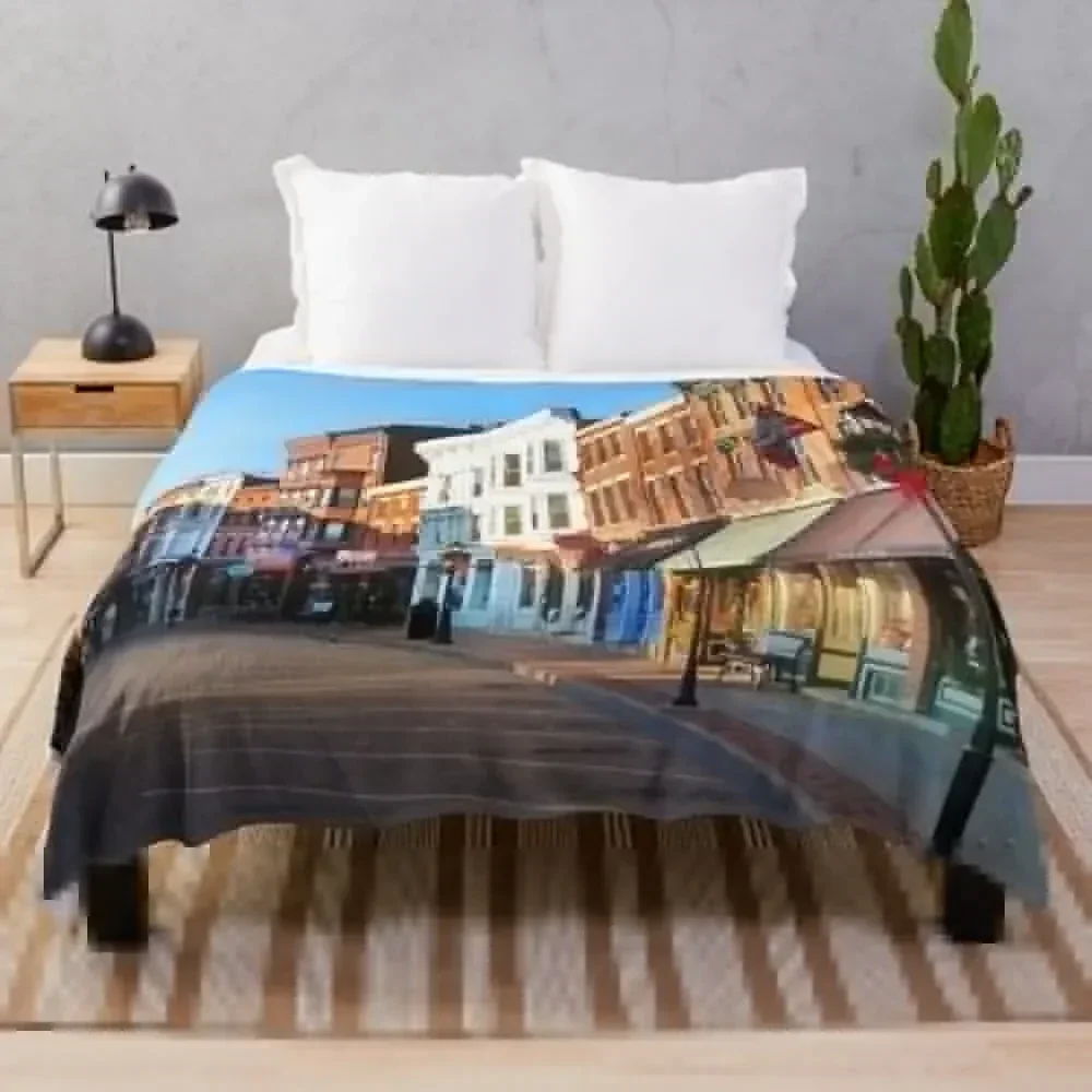

Morning on Main Street Throw Blanket Soft Plush Blanket as Housewarming Gift