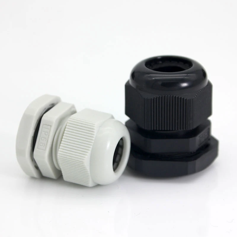 Wholesale Waterproof Ip68 Cable Entry gland Pg7 Pg9 Pg11 Pg13.5 Black White Plastic Connector Wire Nylon Cable Gland