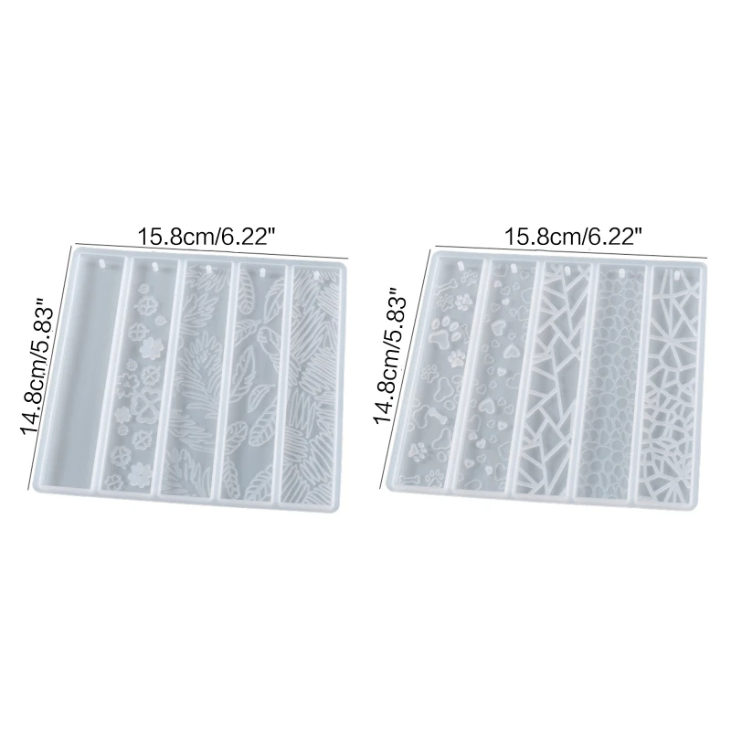 Molde resina para marcapáginas, marcapáginas rectangular, moldes silicona para joyería y manualidades