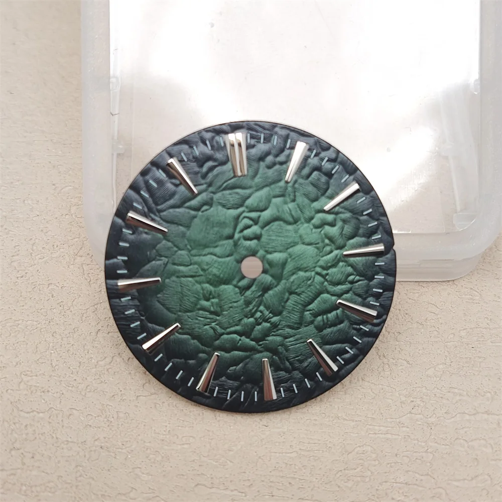 NH35 Stone Texture Dial No Calendar Window 28.5mm GS Dial Diving Watch Accessories for GS Gradient Colored Watch Faces