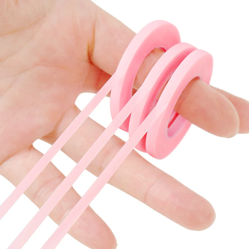 5 rollos de cinta de extensión de pestañas de 4mm, cinta de extensión de pestañas rosa y verde, suministros de pestañas profesionales transpirables, accesorios