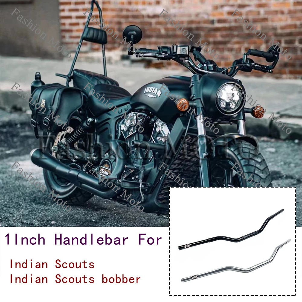 Motorcycle 1 inch Handlebar Handle Bar 7/8'' 22mm Zero DS Bar For Indian Scouts Hussar Bobber Custom Handlebar Steering Wheel