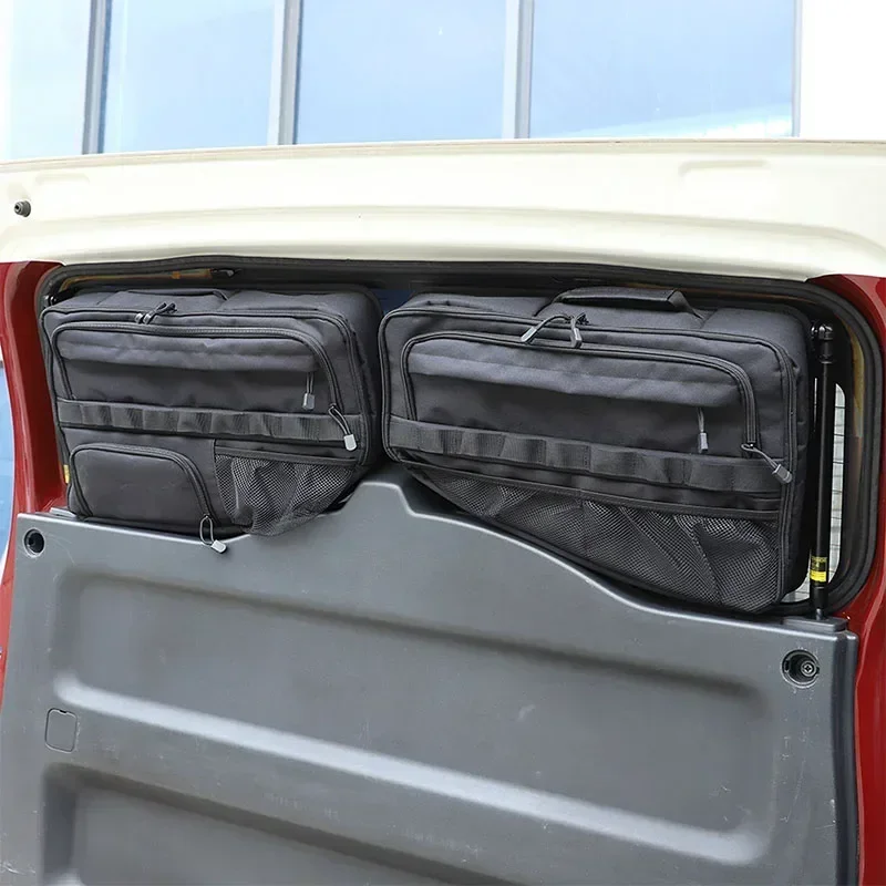 

For Toyota FJ Cruiser 2007-2021 Oxford Cloth Black Car Trunk Tail Door Window Bag Tools Tidying Package Car Accessories