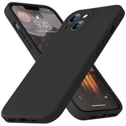 Black Shockproof Silicone TPU Phone Case For Iphone 15 14 13 12 11 Pro Max X Xs XR 8 7 6 6s Plus mini Protective Lens Cover Case