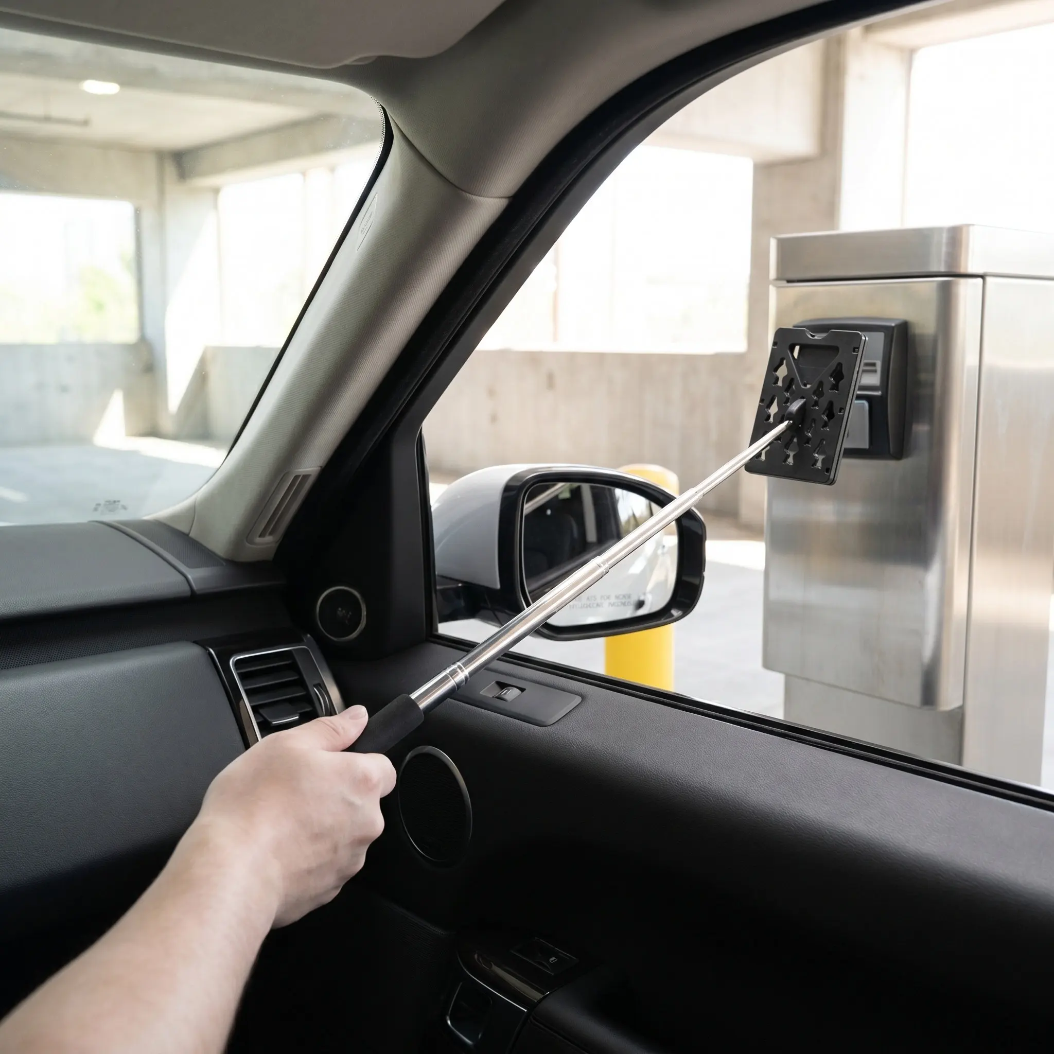 2Pcs Telescopic Card Holder Card Tap Stick Parking Tickets Holder For Taxi Driver Rod Adjustable Grabber Toll Booth