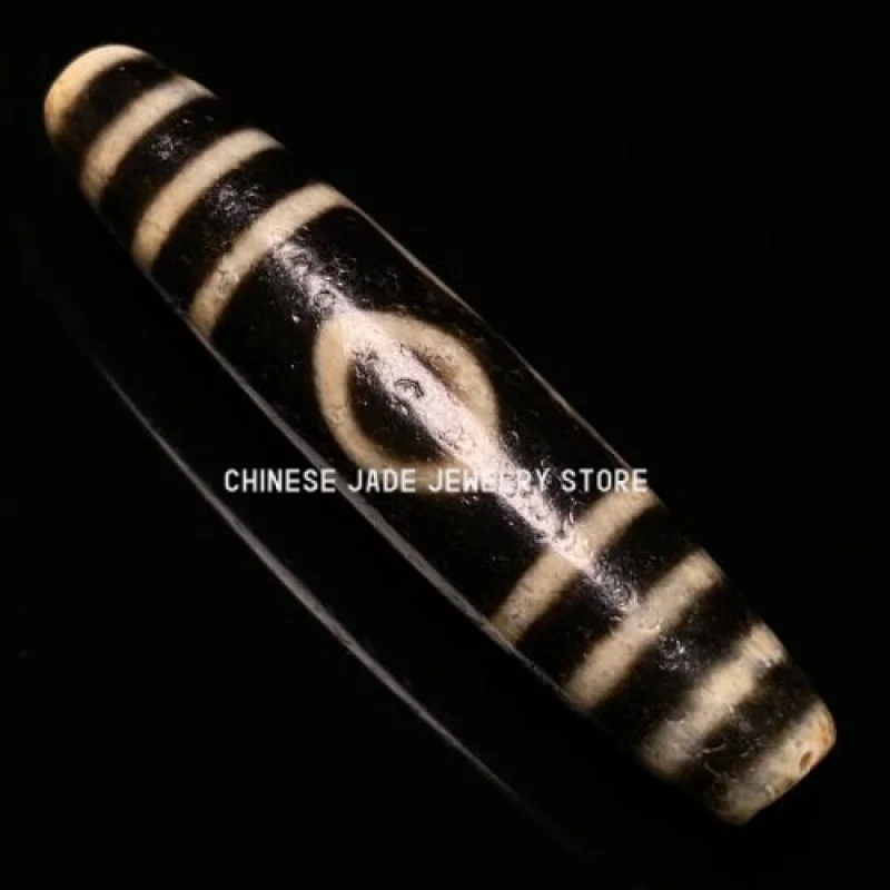 

Ancient Tibetan DZI Beads Old Agate Lucky 3 Eye Totem Amulet Pendant GZI 57mm