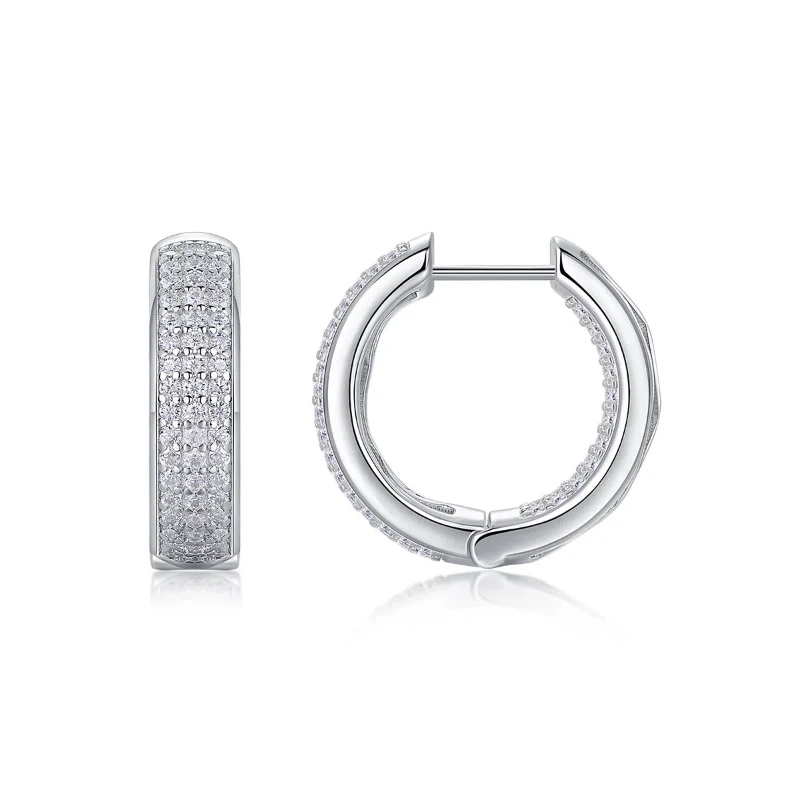 Earrings 925 Sterling Silver Original Certified Moissanite Drop Earrings Women Engagement Jewelry