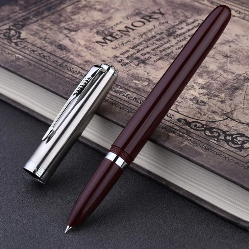 Stacked 3.0mm Extra Large Long Knife Fountain Pen with Dark Tip Hand Polished Pen Nibs Professional Practice Business Office