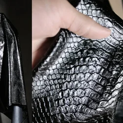 Italian Snake Pattern Fabric Creative Glossy Three dimensional Texture Clothing Jacket Coat Designer Fabric