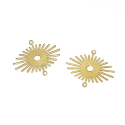 10Pcs Brass Double-Hole Sun Connectors Eye-Shaped Charms Link Supplies Fit For DIY Jewelry Bracelets Earrings Making