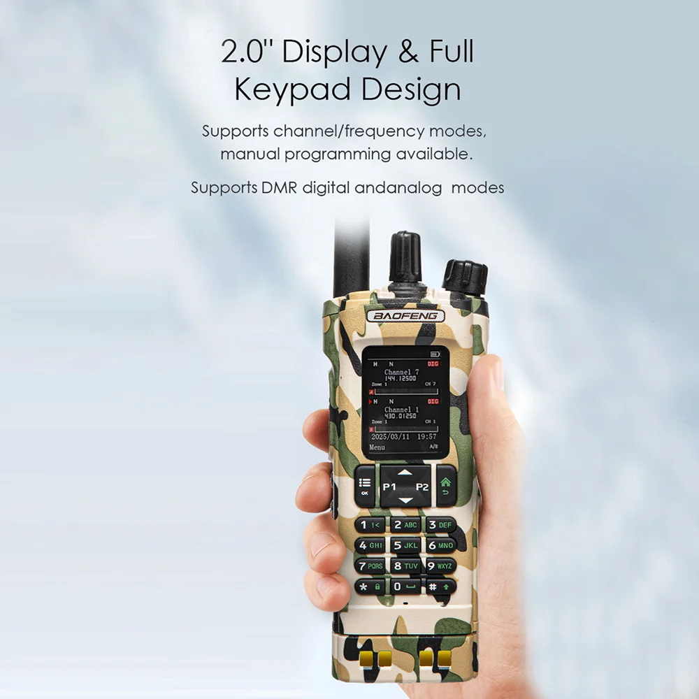 BAOFENG Air Band DMR DM32 DM-32 Digital Walkie Talkie GPS Dual Mode Analog Dual Time Slot APRS Digital Call For Ham Radio