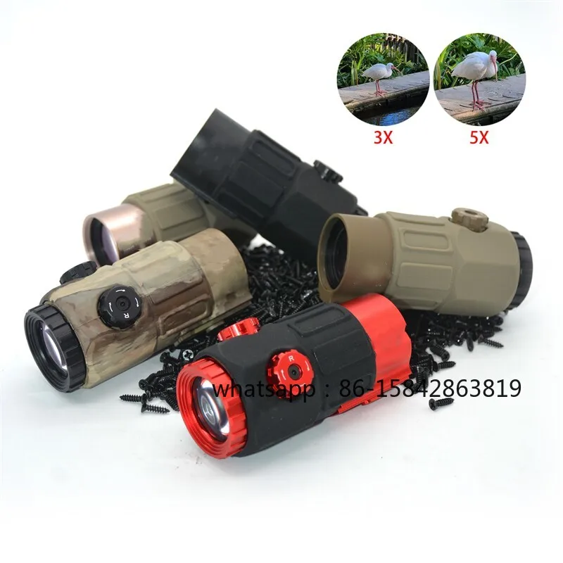 3X 5X Tactical Optical Magnifier G33 G43 G45 Metal Scope Slingshot Toy Collection Model