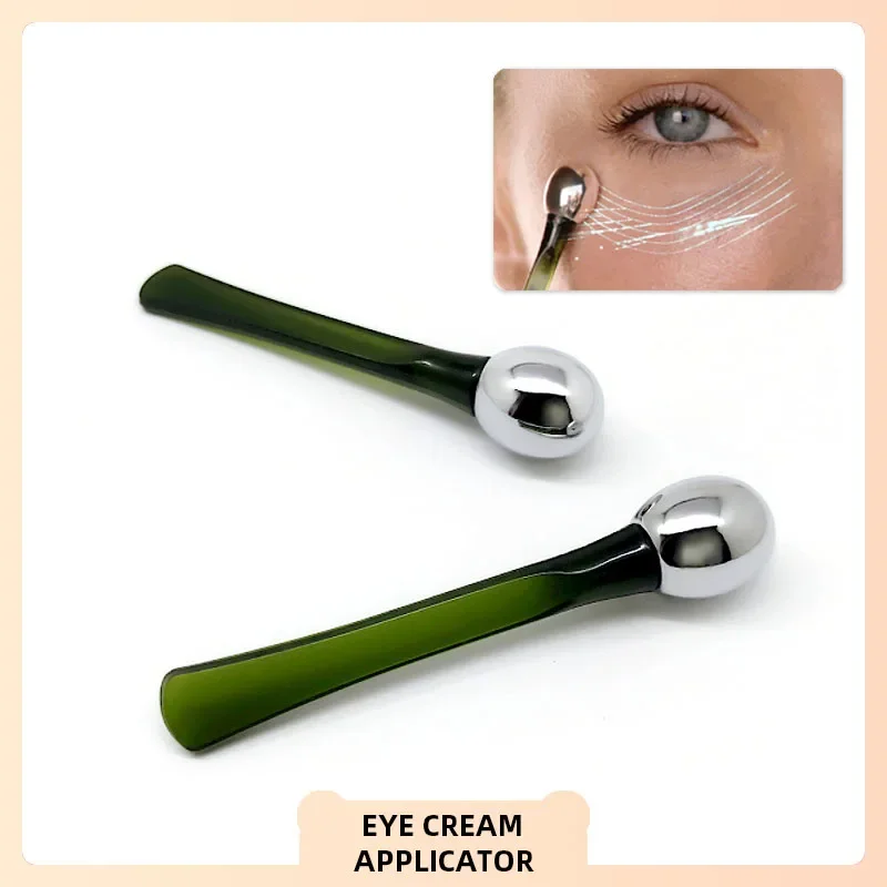 1pc Gold Alloy Anti Wrinkle Facial Spoon Face Massage Stick Eye Roller Skin Care Tool Eye Cream Applicator Cosmetic Spatula Care