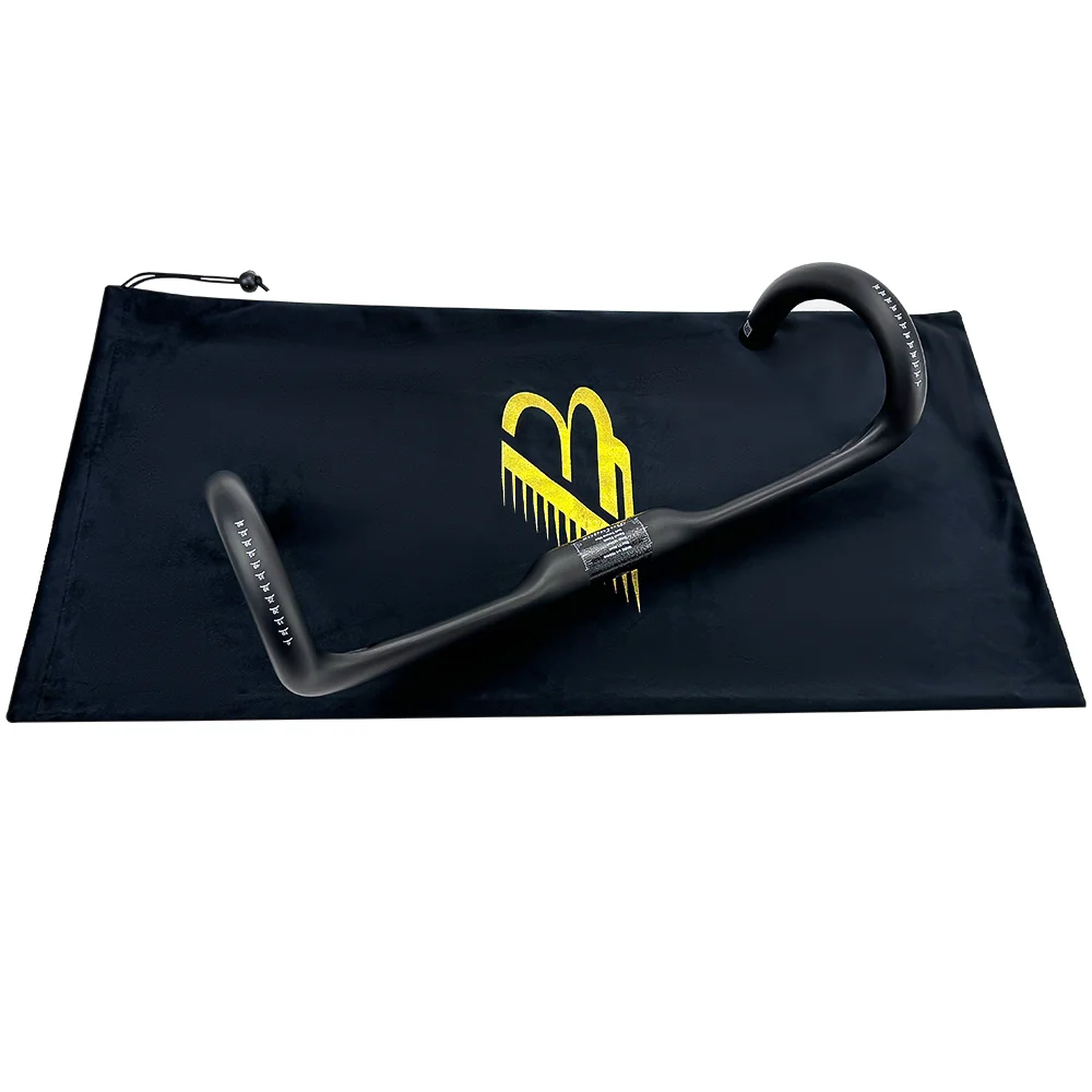 BALUGOE Vollständig intern verlegte Kabel für Fahrradlenker, Carbonfaser-Rennradlenker, hohe Steifigkeit, mattes Schwarz, 31,8 mm Durchmesser. – Detail 5