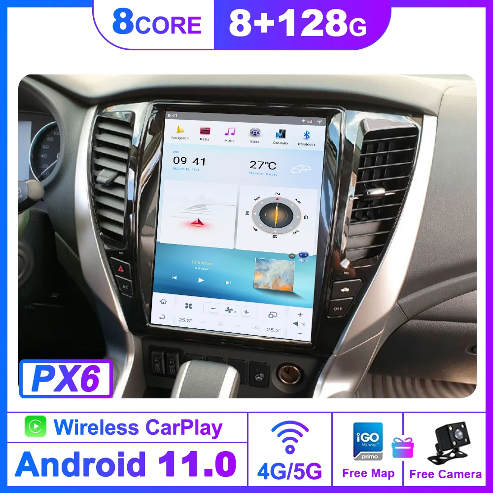 Android Car Radio Video Player For MITSUBISHI PAJERO Sport 2020+ Auto GPS Navigation Multimedia Screen 5G WIFI Carplay Head Unit