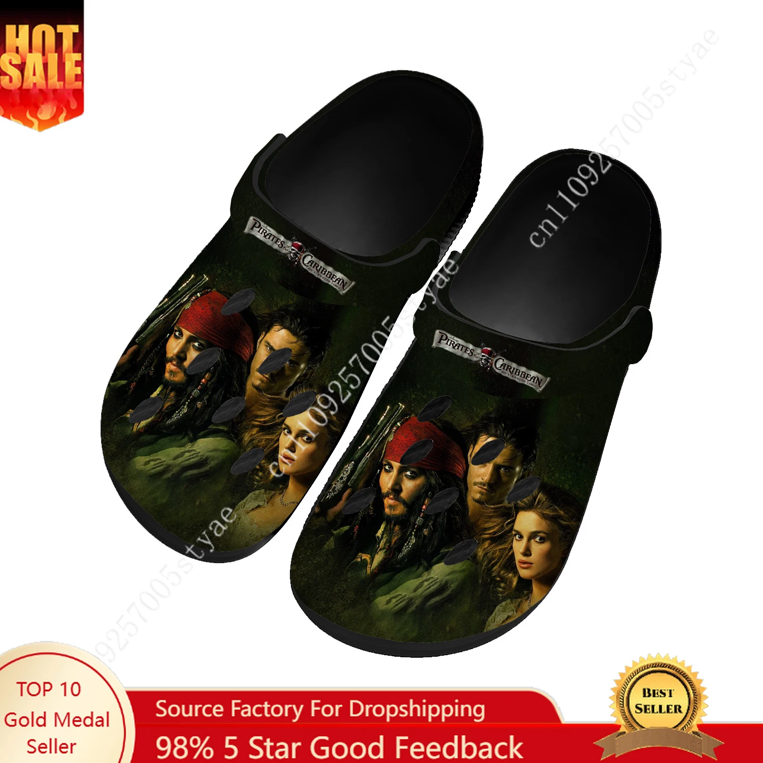 

Pirates of the Caribbean Water Shoes Mens Womens High Quality Fashion Home Garden Clogs Custom Sandals Breathable Hole Slippers