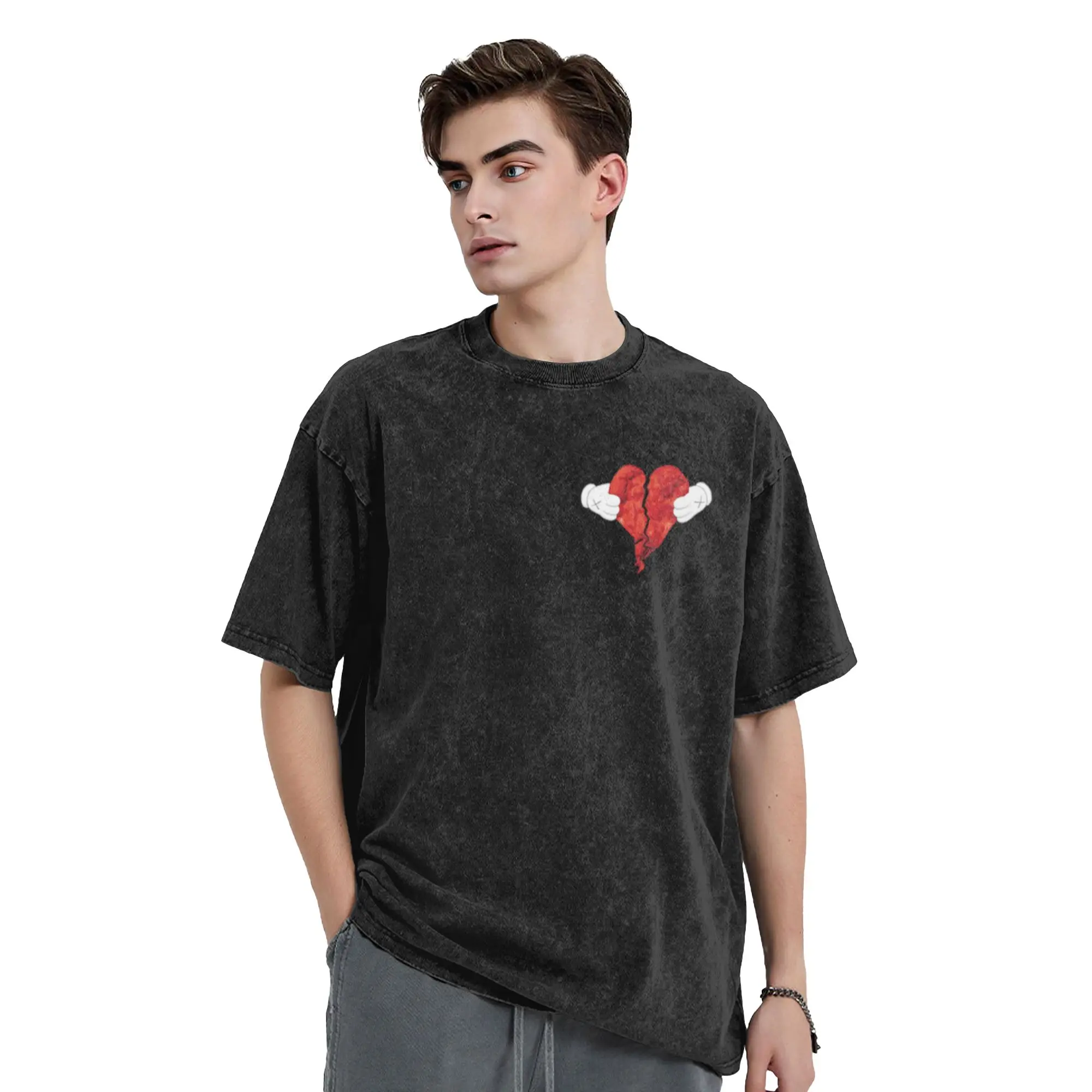 808 s and Heartbreak Cover Art Unique Chic A Vintage Oversized Cotton Unisex T-Shirts