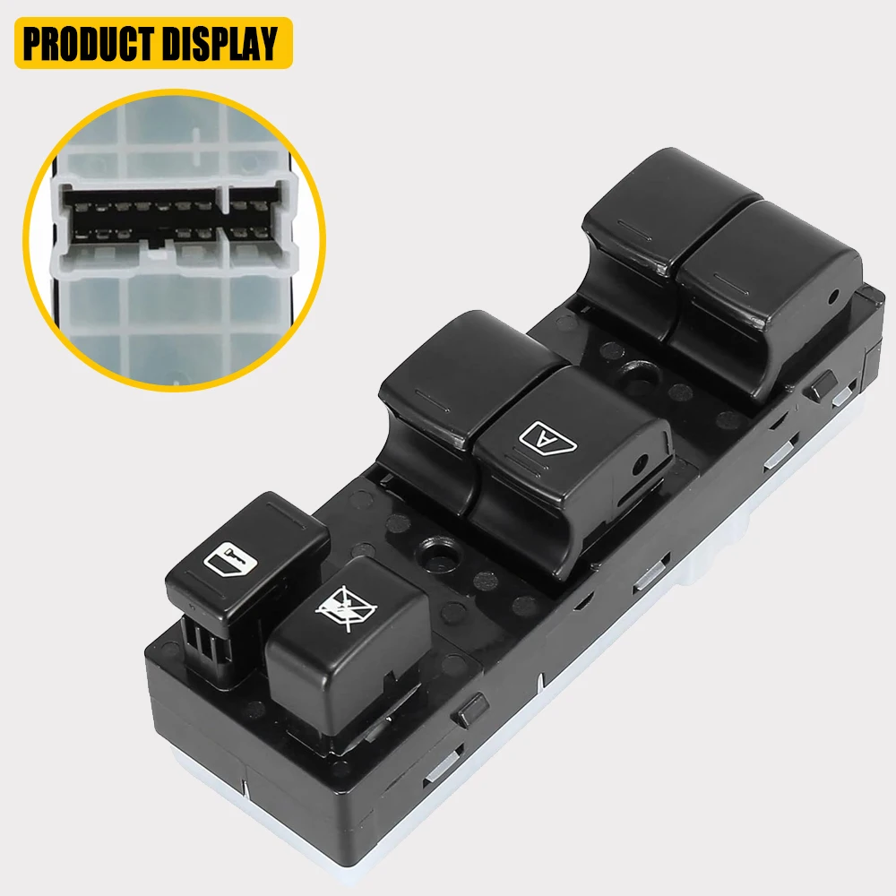 Window Switch Compatible with FOR Nissan Qashqai 2007-2015 Driver Side Master Power Window Switch