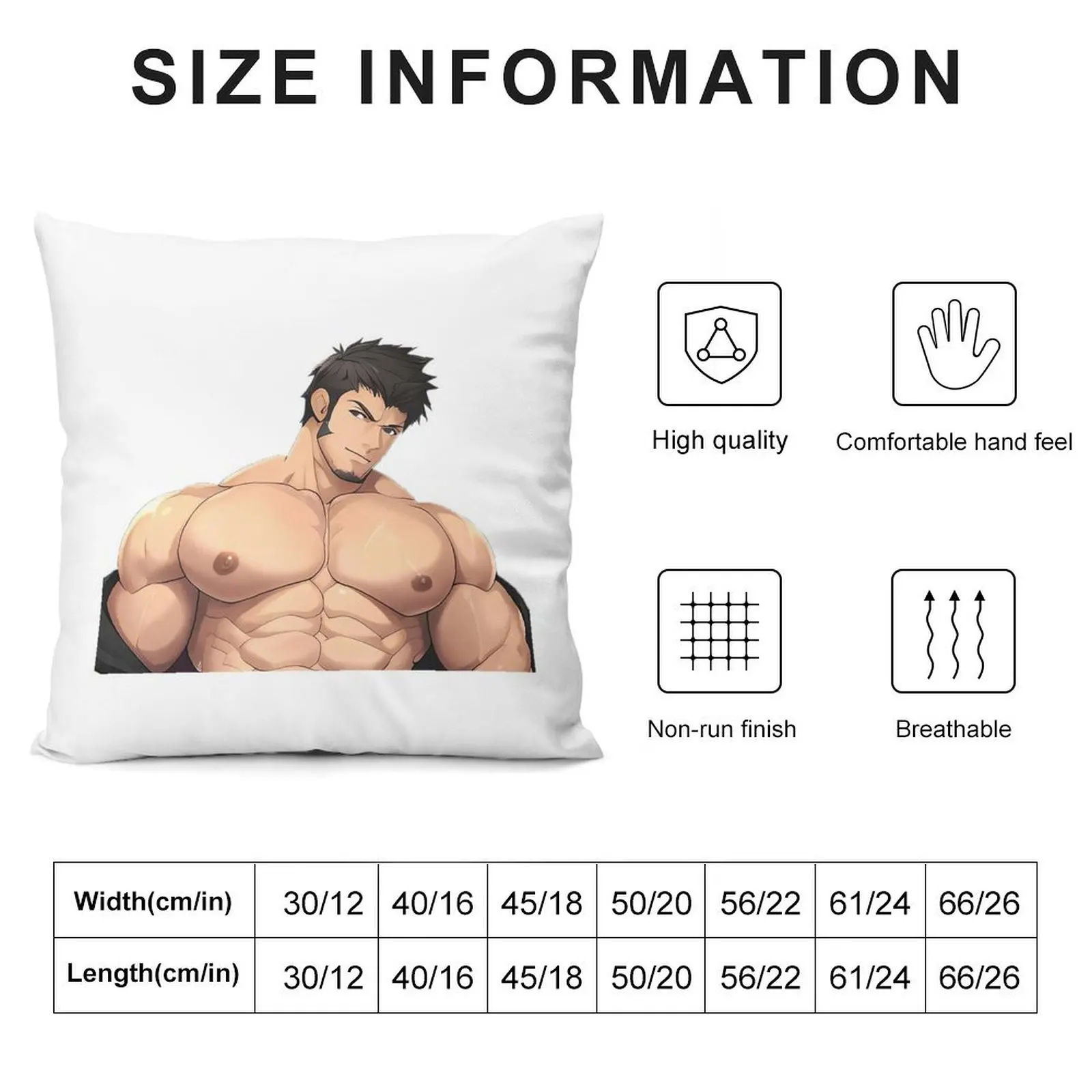 Undressing Bara Daddy (AI Generated) Throw Pillow Custom Cushion Sofa Decorative Covers pillow