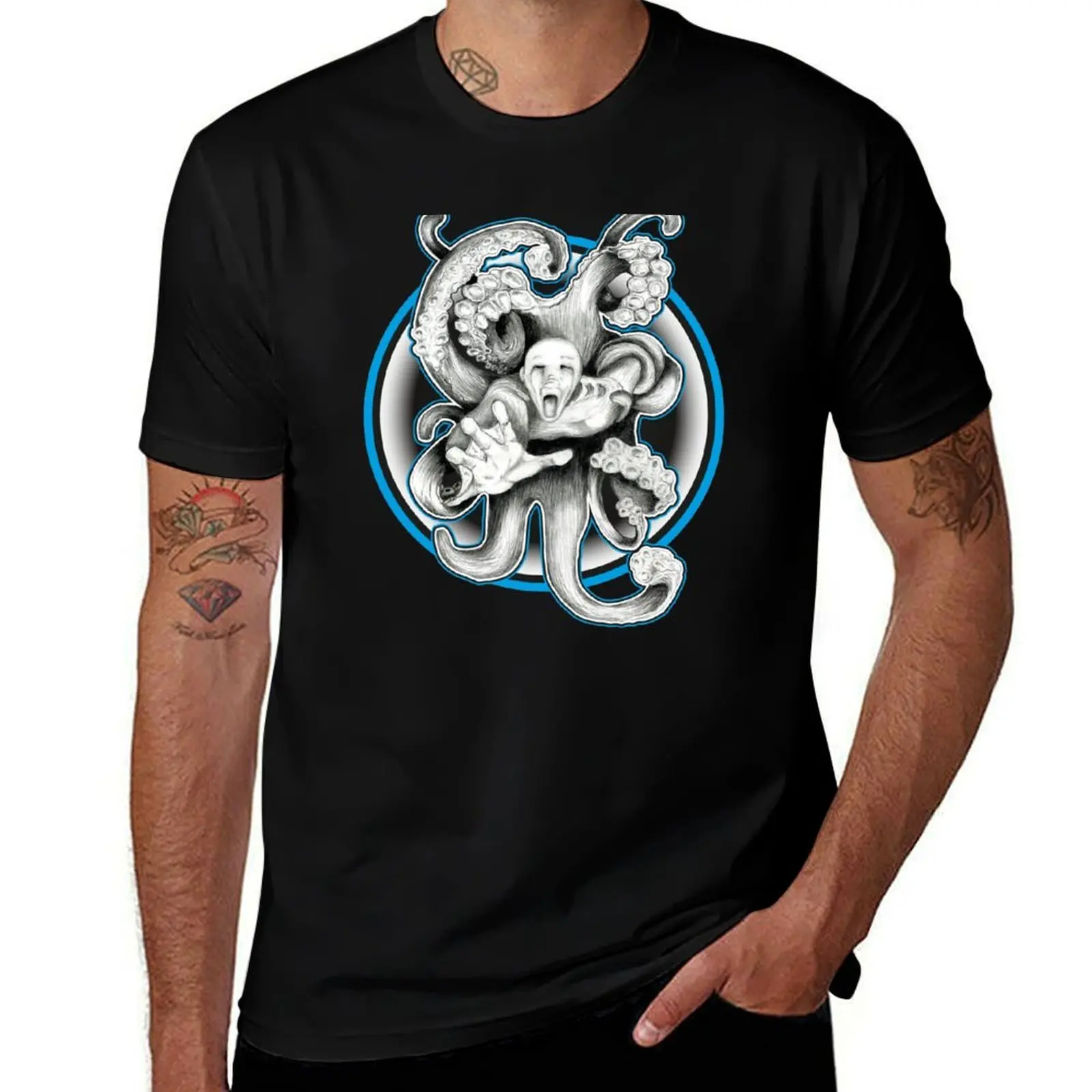 

Escaping Tentacles T-Shirt t shirts for man pack white man t shirt heavy cotton T-Shirt