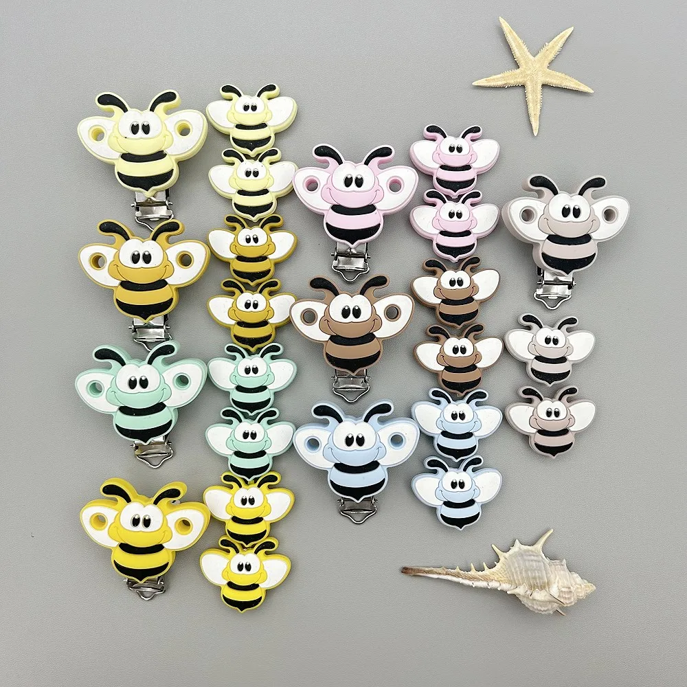 3PC Silicone Animal Clips Beads Bracket for Baby Pacifier Chain Holder Accessories Care Teether DIY Nipple BPA Free Baby Gifts